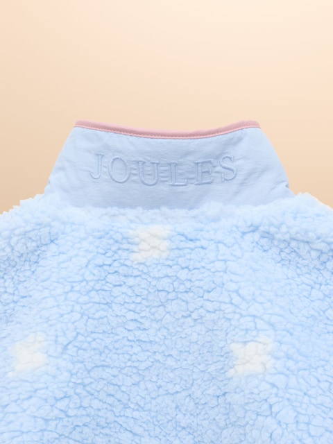 joules Girls' Tilly Blue Quarter Zip Fleece