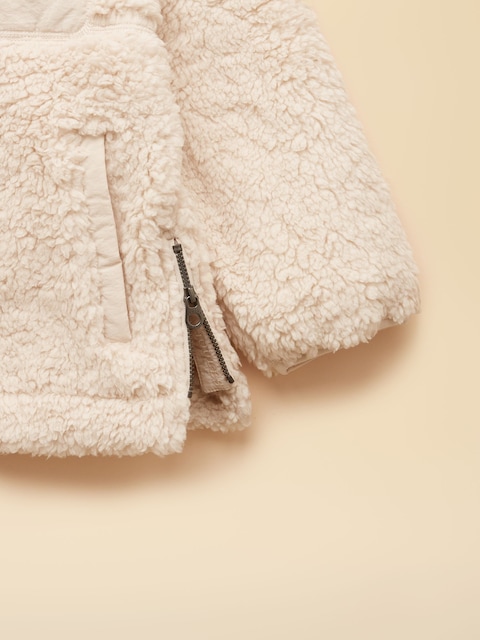 joules Girls' Tilly Cream Quarter Zip Fleece