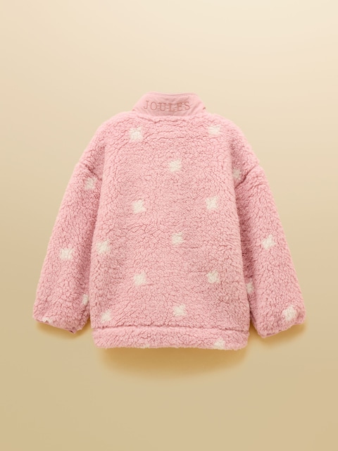 Joules Girls' Tilly Pink Zip Through Fleece