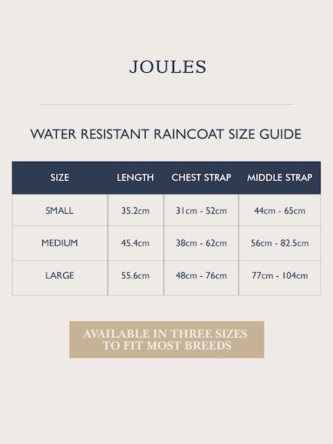 joules Gold Water-Resistant Dog Jacket
