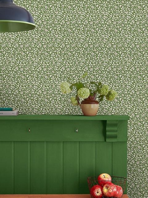 Joules Green Ditsy Floral Print 10M Wallpaper