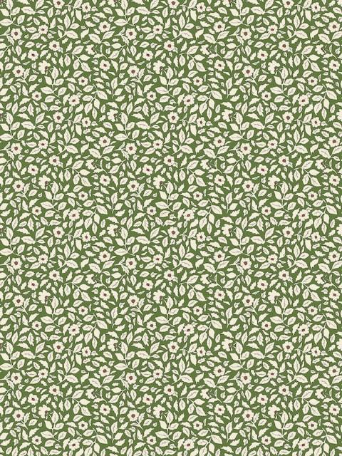 Joules Green Ditsy Floral Print 10M Wallpaper