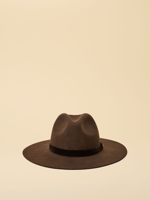 Joules Grove Chocolate Brown Wool Fedora