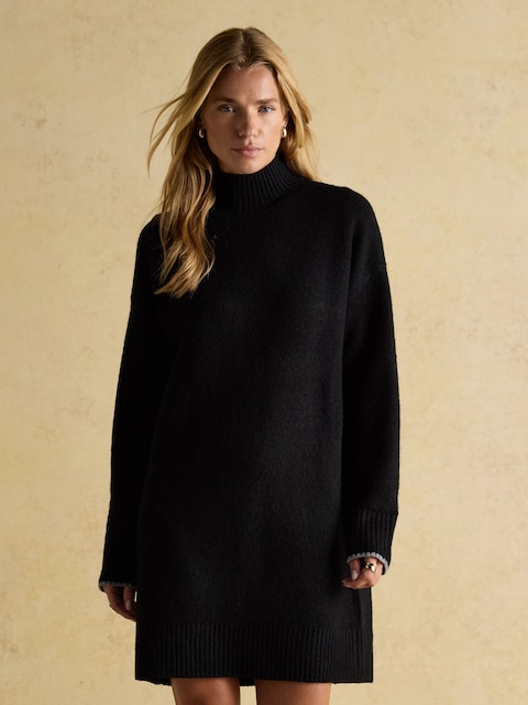 Joules Hailey Black Knitted Dress