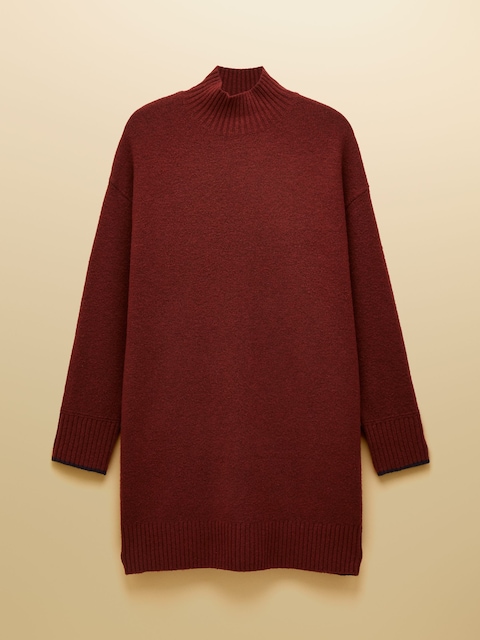 joules Hailey Wine Red Knitted Dress