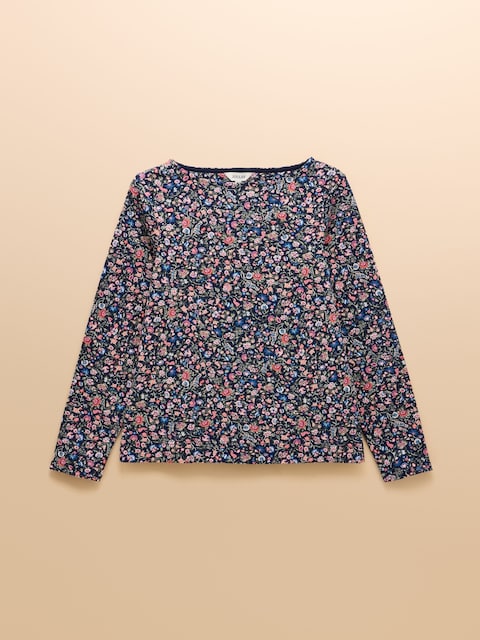 joules Harbour Multi Boat Neck Printed Top