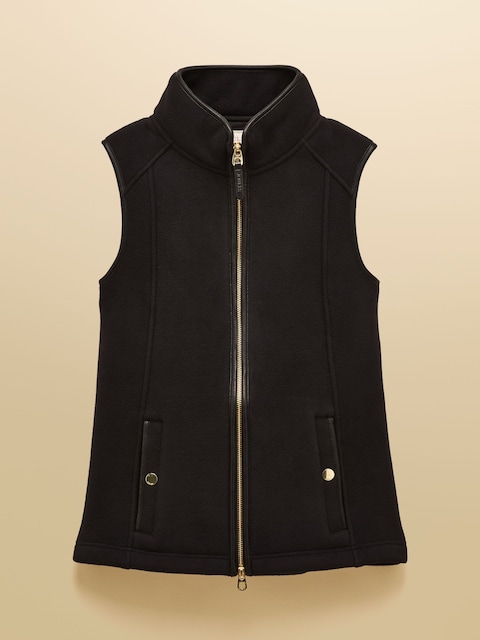 joules Heritage Black Regular Fleece Gilet