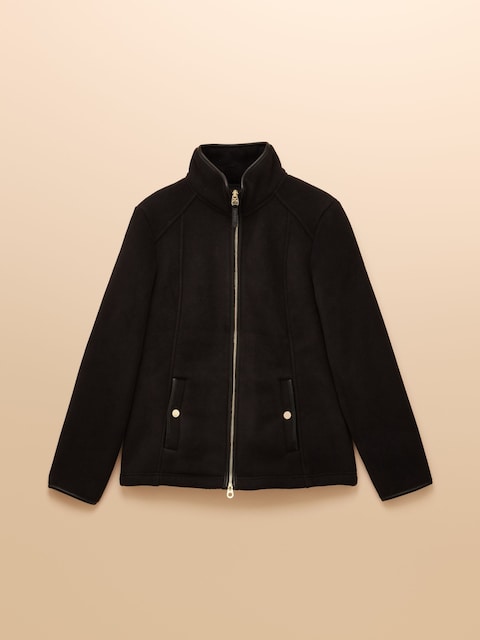 joules Heritage Black Regular Zip Through Fleece