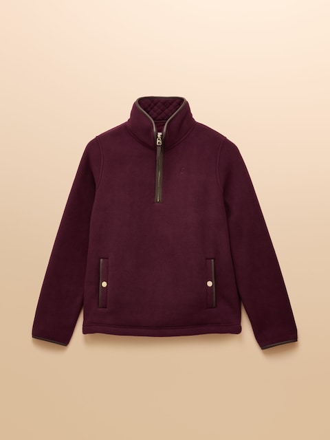 joules Heritage Burgundy Quarter Zip Fleece