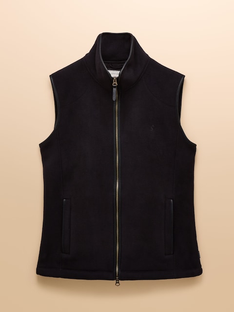 joules Heritage Fleece Black Gilet