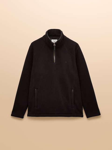 joules Heritage Fleece Black Quarter Zip