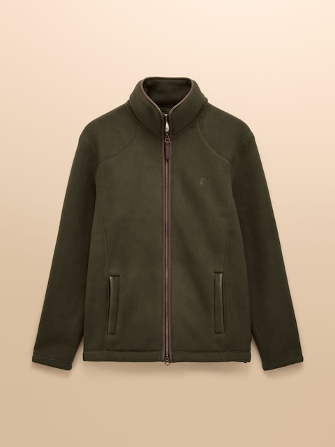 joules Heritage Fleece Dark Green Zip Through