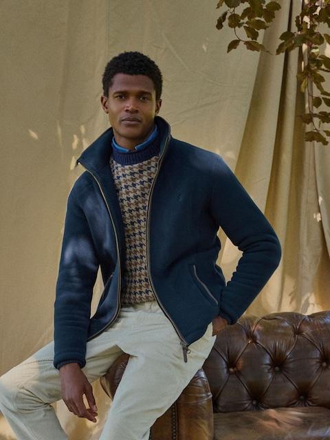 Joules Heritage Fleece Navy Zip Through