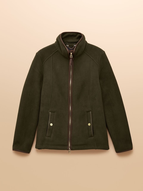 joules Heritage Green Regular Zip Through Fleece