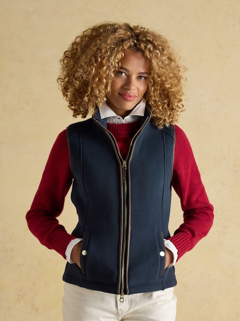 Joules Heritage Navy Blue Regular Fleece Gilet