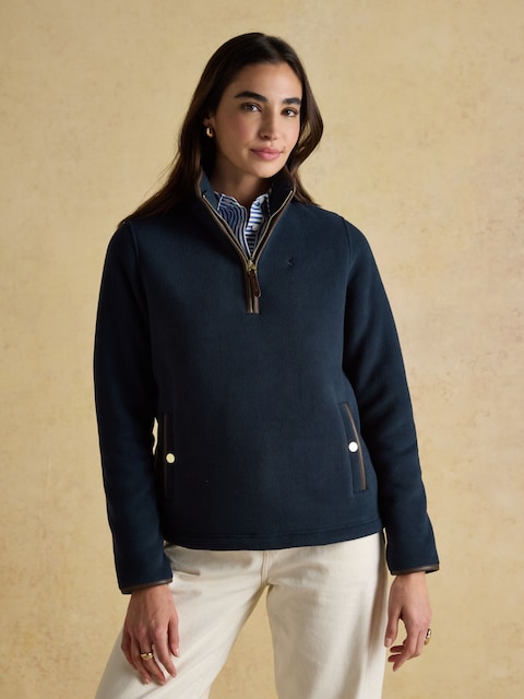 Joules Heritage Navy Quarter Zip Fleece
