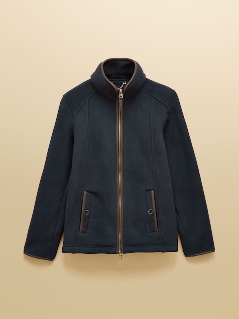 joules Heritage Navy Regular Zip Through Fleece