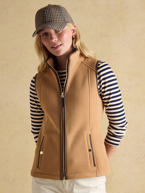 Joules Heritage Tan Regular Fleece Gilet