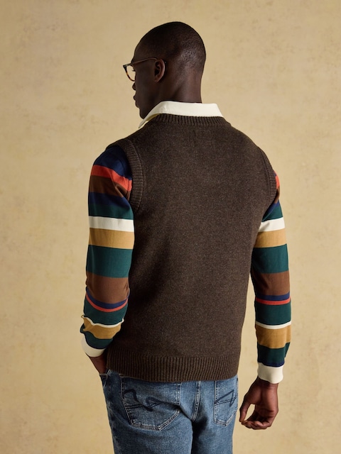 Joules Highland Brown Knitted Tank Top