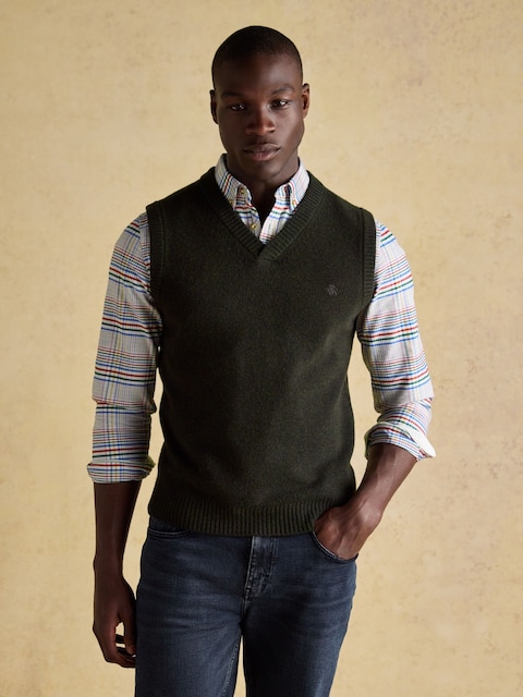 Joules Highland Dark Green Knitted Tank Top