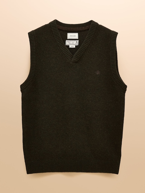 joules Highland Dark Green Knitted Tank Top