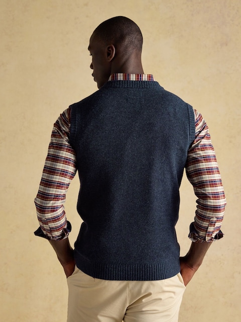 Joules Highland Navy Knitted Tank Top