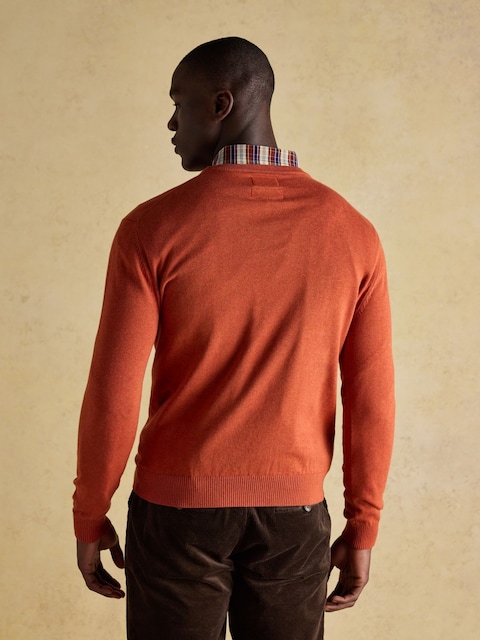 Joules Hillside Orange Crew Neck Knitted Jumper