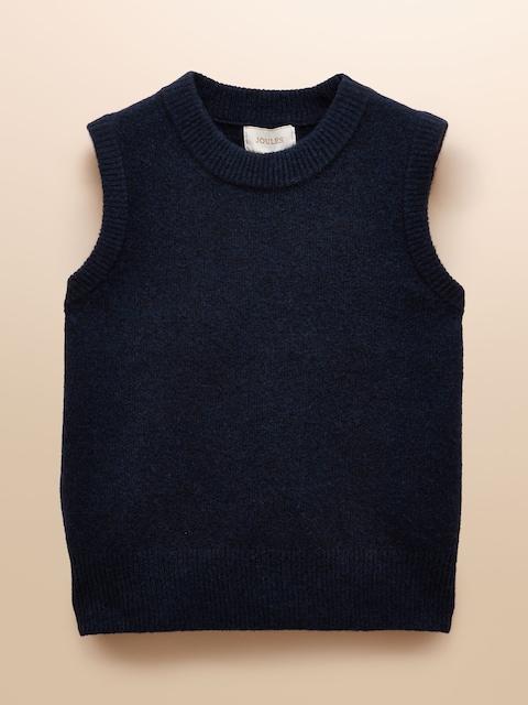 joules Holly Navy Knitted Crew Neck Vest