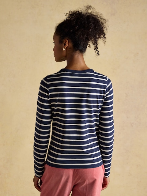 Joules Isabella Navy 100% Cotton Jersey Breton Top