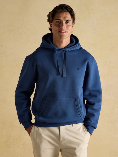 Joules Jenkins Blue Brushed Cotton Jersey Hoodie