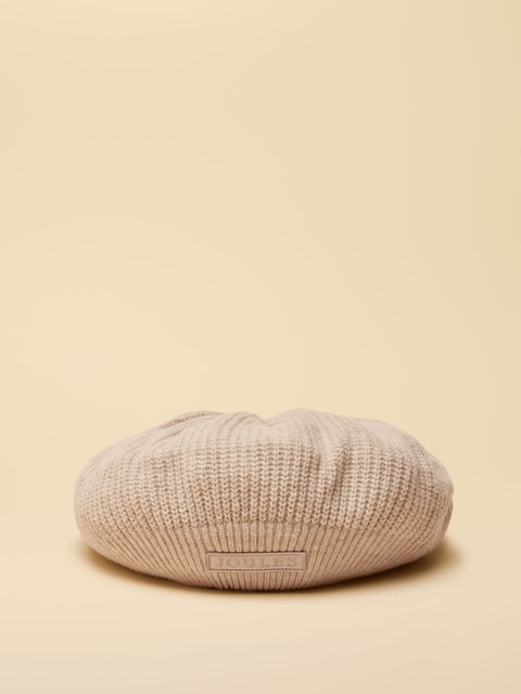 Joules Joelle Oatmeal Ribbed Knitted Beret