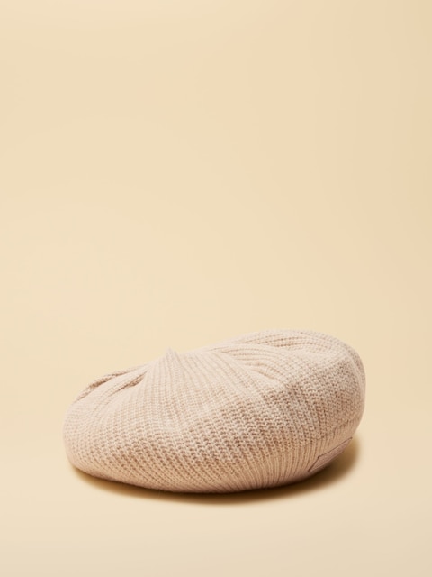 joules Joelle Oatmeal Ribbed Knitted Beret