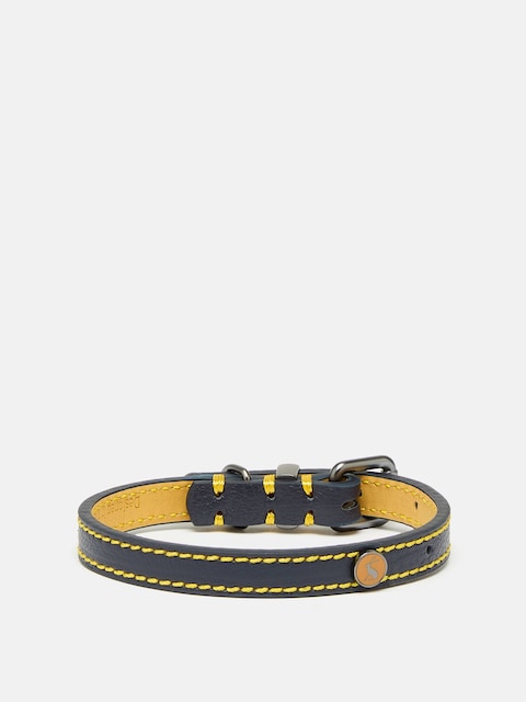 joules Joules Navy Blue Leather Dog Collar