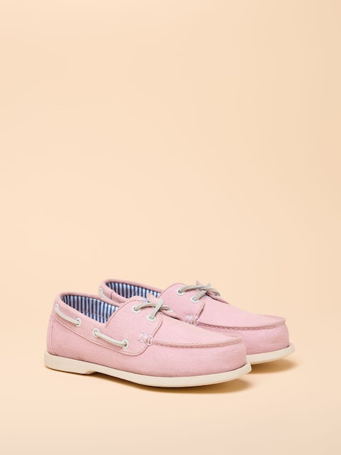 Joules Joules X Chatham Pink Jetty Deck Shoes