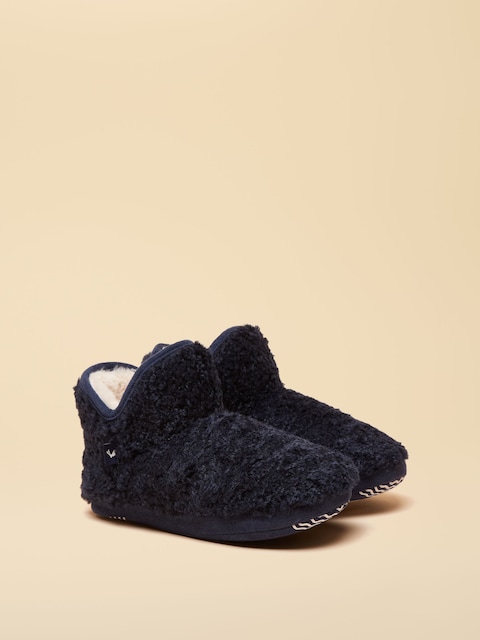 Joules Junior Cabin Navy Slipper Boot