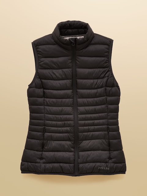 joules Kenley Black Showerproof Padded Gilet