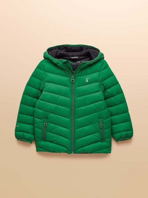 Joules Kids' Cairn Green Showerproof Padded Coat