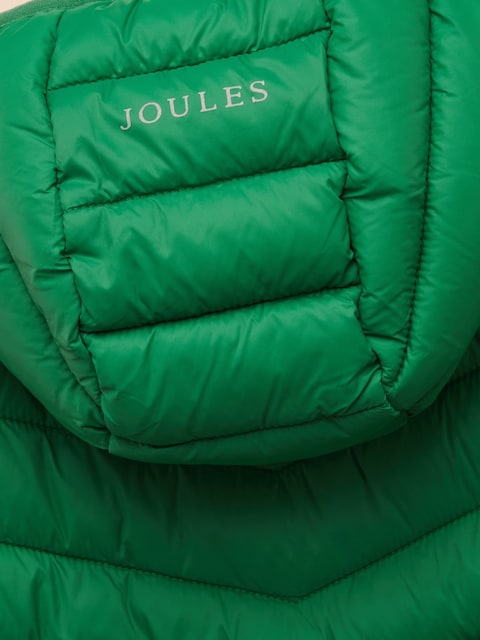 joules Kids' Cairn Green Showerproof Padded Coat
