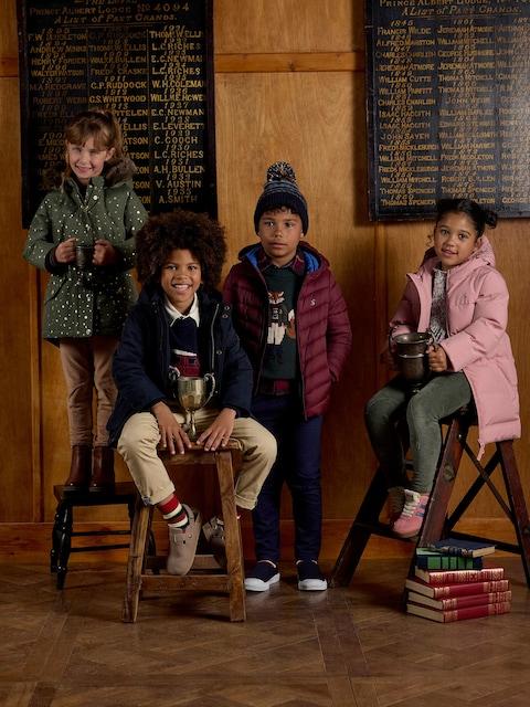 joules Kids' Cairn Port Showerproof Padded Coat