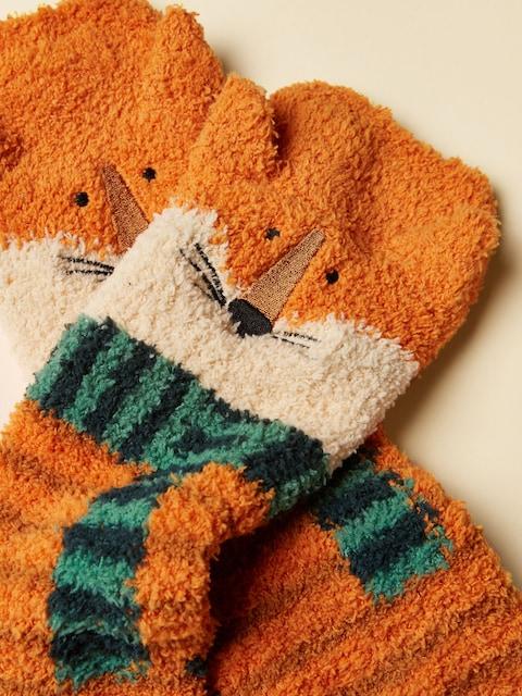 Joules Kids Fluffy Orange Character Socks