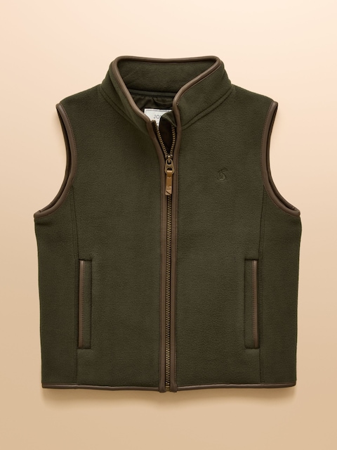 Joules Kids' Heritage Dark Green Fleece Gilet