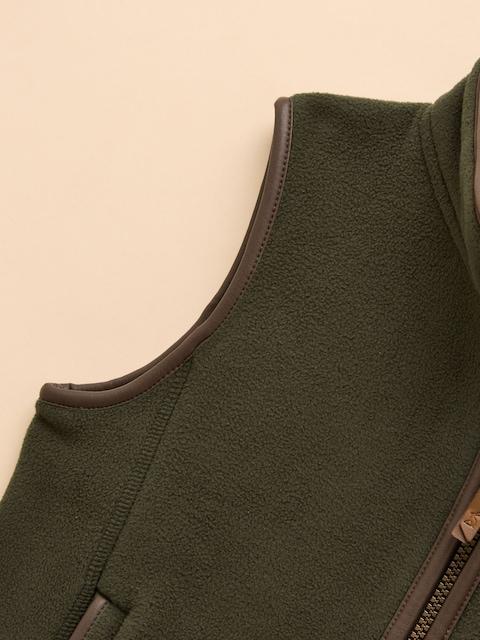 joules Kids' Heritage Dark Green Fleece Gilet