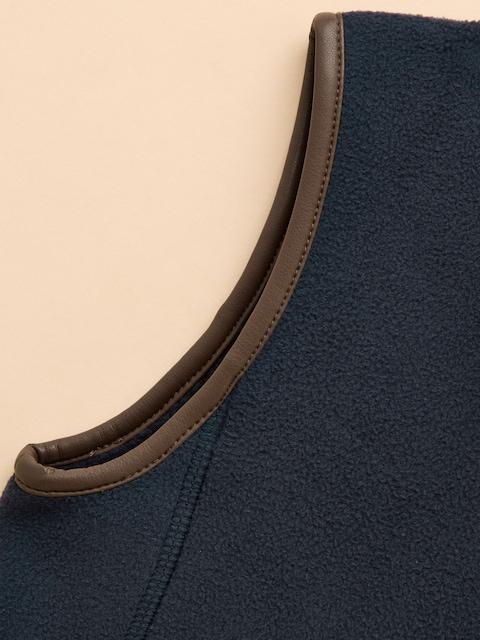 joules Kids' Heritage Navy Blue Fleece Gilet