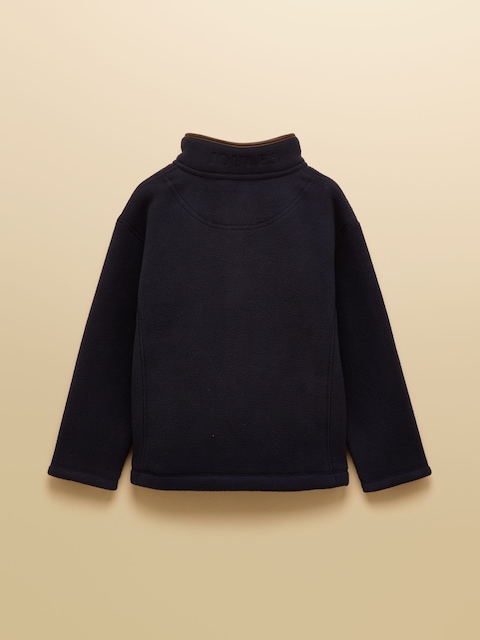 Joules Kids' Heritage Navy Blue Fleece Quarter Zip