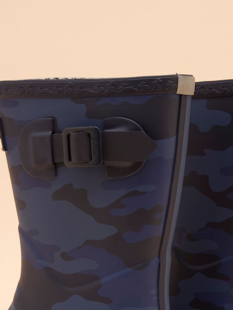 joules Kids' Navy Camo Printed Wellies