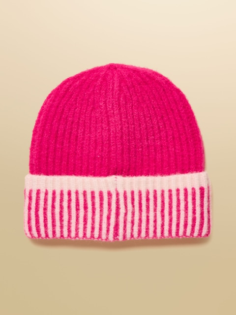 Joules Kids Wanderer Bright Pink Beanie Hat
