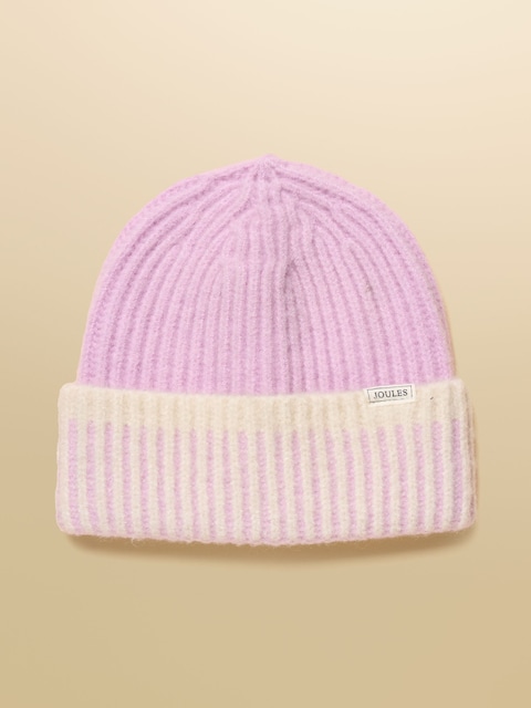 Joules Kids Wanderer Lilac Purple Beanie Hat