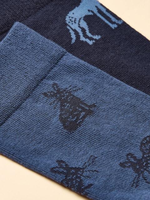 Joules Kingsbury Blue 2 Pack Socks