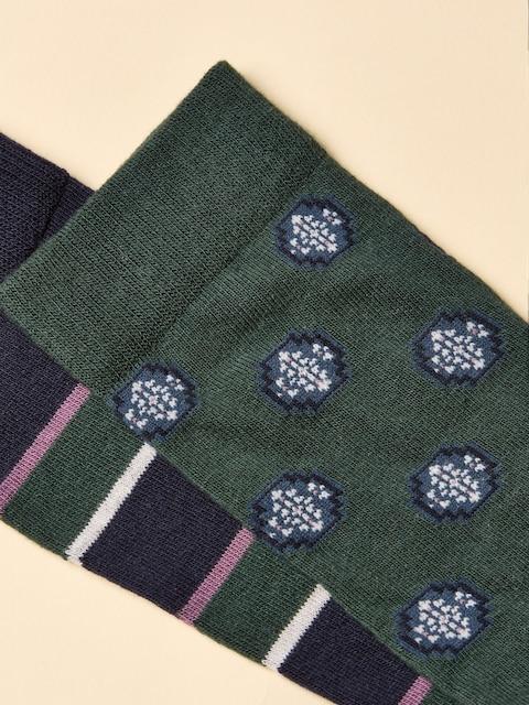 Joules Kingsbury Multi Green 2 Pack Socks