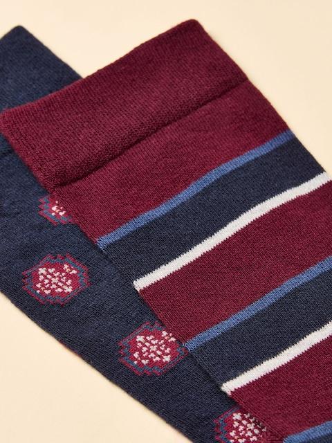 Joules Kingsbury Navy 2 Pack Socks